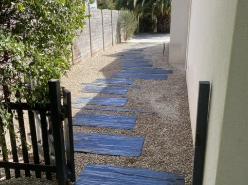 creation terrasse paves calcaire fouesnant 1